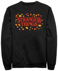 Мужской флисовый пуловер с круглым вырезом stranger things strange fall Fifth Sun, черный
