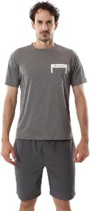 Мужская футболка Champion с коротким рукавом и круглым вырезом, антибактериальная, влагоотводящая, быстросохнущая, с защитой от УФ-излучения, с логотипом, карманом, C3-ZS306