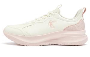 QIAODAN Кроссовки для бега на короткие дистанции с амортизацией, противоскользящие, легкие, женские, белые, розовые