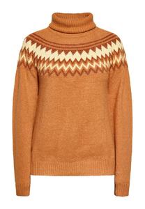 Свитер IZIA, цвет Caramel/Dark brown