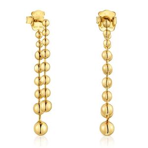 Серьги Tous Gloss Long Double, позолоченное серебро