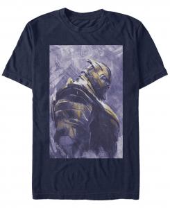 Мужская футболка с коротким рукавом marvel avengers infinity war painted thanos side profile Fifth Sun, синий