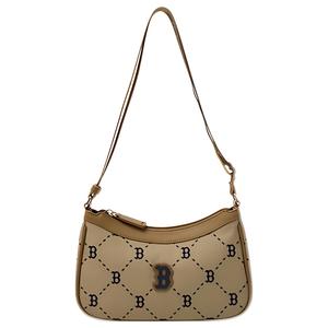 MLB Кожаная сумка через плечо женская бежево-желтая, Beige Yellow