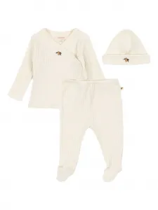 Комплект боди с вышивкой лимонов Konges Sløjd, нейтральный