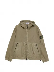 Куртка на молнии с капюшоном Stone Island, зеленый