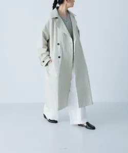 Универсальный хлопково-льняной тренч Kagure, цвет L/Beige