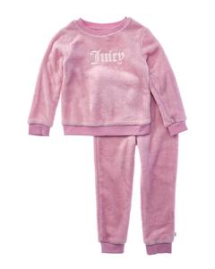 Комплект из 2-х брюк из шерпы Juicy Couture Juicy Couture, фиолетовый