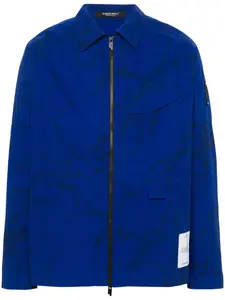 Рубашка с вышитым логотипом A-COLD-WALL*, синий