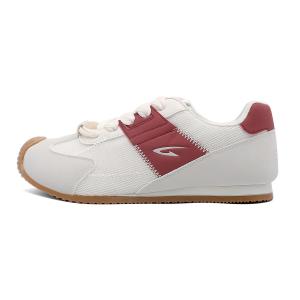 DEERWAY Износостойкие дышащие низкие повседневные туфли женские бежево-красного цвета