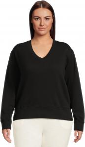 Женская толстовка с длинным рукавом и глубоким V-образным вырезом Mod-o-doc, Black