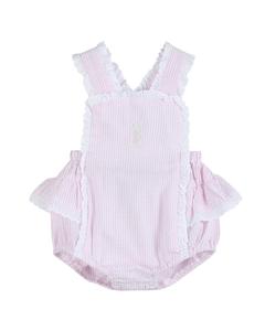Пасхальный комбинезон с оборками в виде кролика Lil Cactus Seersucker, розовый