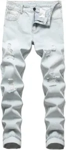 Легкие джинсы Casual с прорезями на коленях SIDUFHAOPKLL