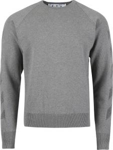 Толстовка Off-White Diag Sweat It Knit Crewneck 'Medium/Grey', серый
