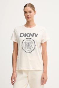 Футболка из хлопка Dkny, бежевый