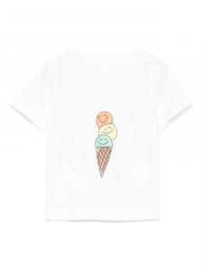 Stella McCartney Kids футболка с принтом, белый
