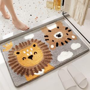 Dajiang Ковер для ванной 40x60 см, впитывающий, быстросохнущий, с милым принтом, набор 2 шт