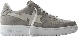 Кроссовки Solebox x Bapesta Light Grey Line Camo, серый