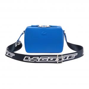 LACOSTE Кожаная сумка через плечо унисекс синяя, Blue