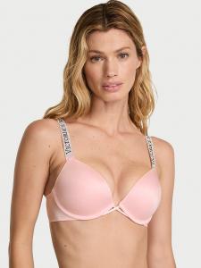 Бюстгальтер с блестящими бретельками и логотипом Very Sexy, shine strap angel pink