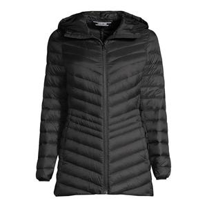 Куртка длинная облегченная Lands End Packable, черный