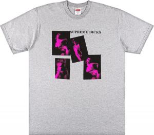 Футболка Supreme Dicks Tee 'Heather Grey', серый