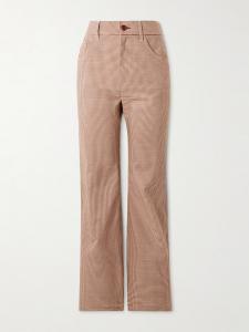 Расклешенные брюки из тканого хлопчатобумажного костюма Tavares SÉFR, коричневый