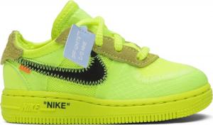 Кроссовки Nike Off-White x Air Force 1 Low TD 'Volt', желтый