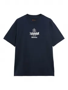 Футболка с графичным принтом Barbour, синий