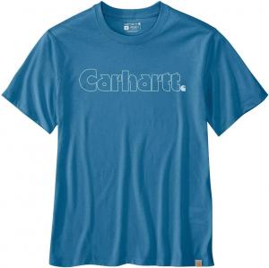 Футболка Carhartt с принтом, Relaxed Fit, короткий рукав, облегченная, Horizon Blue