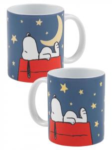 Кружка Peanuts Snoopy Mug Moon & Stars Coffee Mug 320 мл, белая Snoopy