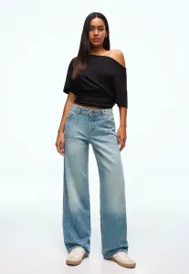 Свободные джинсы Bershka, Blue Denim