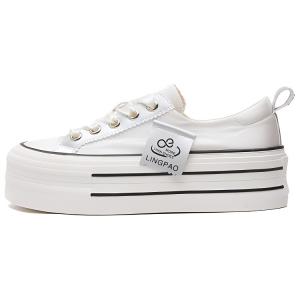 Высокие низкие кеды для скейтбординга женские LINGPAO, экрю