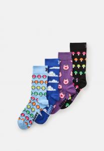 Носки Happy Socks MUSHROOM STRIPE CLOUD PIG SOCKS UNISEX 4 PACK, Multi/Multi-Coloured