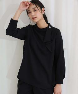 Топ с бабочкой и брючный костюм-двойка Pourvous, цвет Black