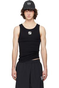 Майка с логотипом байкерского креста Vetements, черный