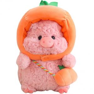 Мягкая игрушка милый поросенок с овощами, плюшевая кукла Doodoo Piggy, высота 32 см Fat Fat Dragon
