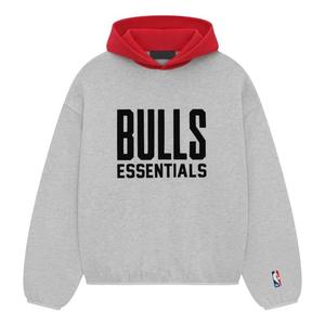 Худи Fear of God Essentials x NBA Bulls Hoodie 'Light Heather', серый
