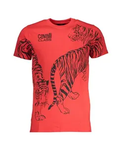 Футболка с круглым вырезом «Красный тигр» Cavalli Class, красный