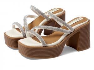 Vintage Havana Nova Sandal Women's White Open Toe Platform Block Heel JOBB925