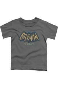 Футболка с коротким рукавом для детей Batman Classic TV в цвете Gildan, Charcoal