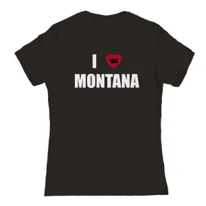 Футболка Junior'S i Heart Montana с графическим принтом Unbranded, черный