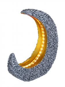 Globo lighting Солнечный светильник "SOLAR LIGHT PLASTIC STONE GREY, 25XLED" серебристого цвета