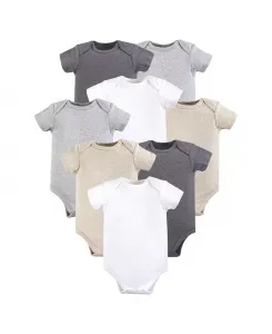 Боди для мальчиков Hudson из хлопка, 8 шт., серый меланж Hudson Baby, мультиколор