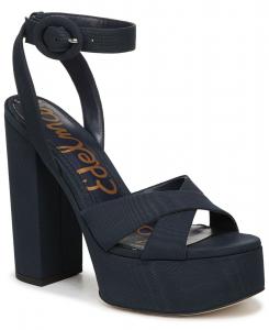 Женские сандалии на платформе Savannah Sam Edelman, Soft Navy Satin Fabric