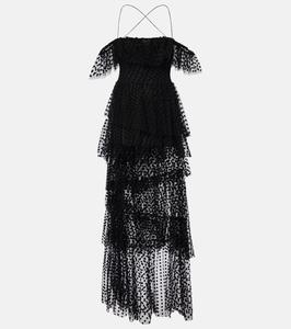 Платье макси из многоуровневого тюля Carmen Alexandra Miro, Black Tulle