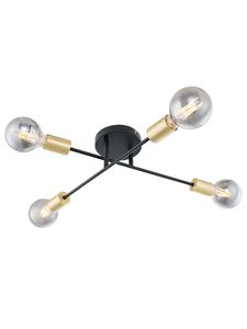 Home24 Потолочный светильник Crieff в черно-латунном исполнении