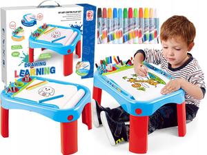 Стол-доска на ножках для рисования бумагой, фломастерами, мелками+бумага Inna marka