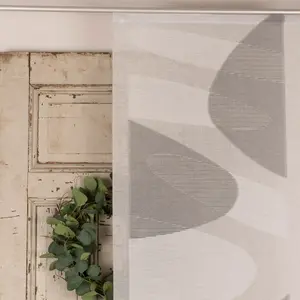 Раздвижная штора Scherli Bubbles полупрозрачная с механизмом серая 245x60 см Schöner-Leben