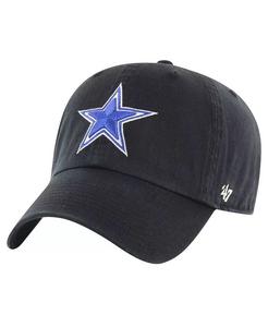 Мужская черная шляпа Dallas Cowboys Secondary Clean Up Adjustable '47 Brand