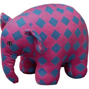 Игрушка плюшевый слоник с подвеской, разноцветный клетчатый, высота 10см/26см Mr. Toy